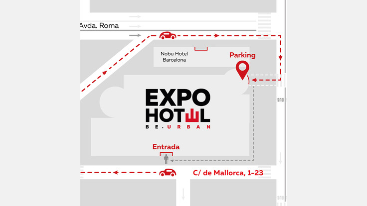 Parking Hotel EXPO HOTEL BARCELONA (Cubierto)